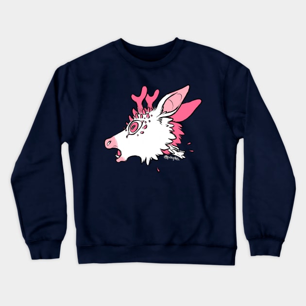 Demon Deer Crewneck Sweatshirt by EricaFeldArt